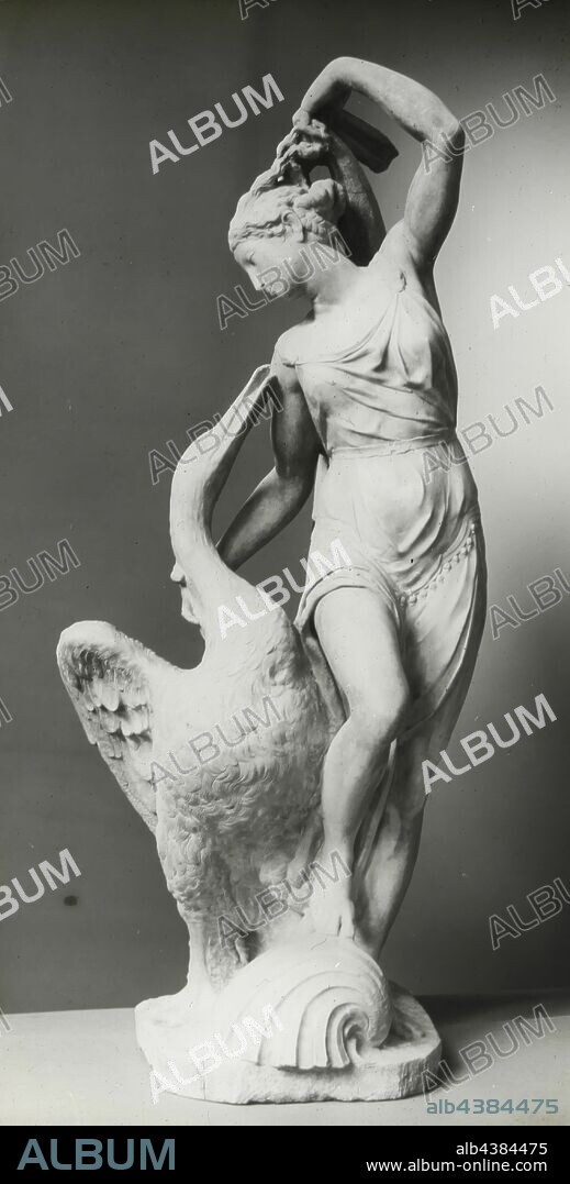 Lantern Slide - 'Leda and the Swan', Bartolomeo Ammannati, Victoria & Albert Museum, 1909-1930, One of a set of ninety photographic magic lantern slides containing images of artefacts, art works, decorative arts, interiors and furniture which appear to belong to various museum and gallery collections in the United Kingdom. This slide depicts an image of a marble sculpture of 'Leda and the Swan' by Bartolomeo Ammannati, Florence, circa 1535.