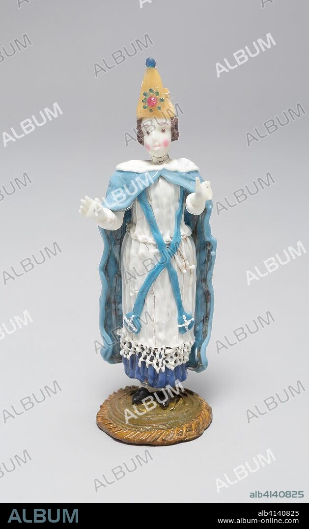 Priest. Nevers, France. Date: 1700-1725. Dimensions: H. 11.6 cm (4 9/16 in). Glass; lampwork (verre de Nevers), metal armature. Origin: France.