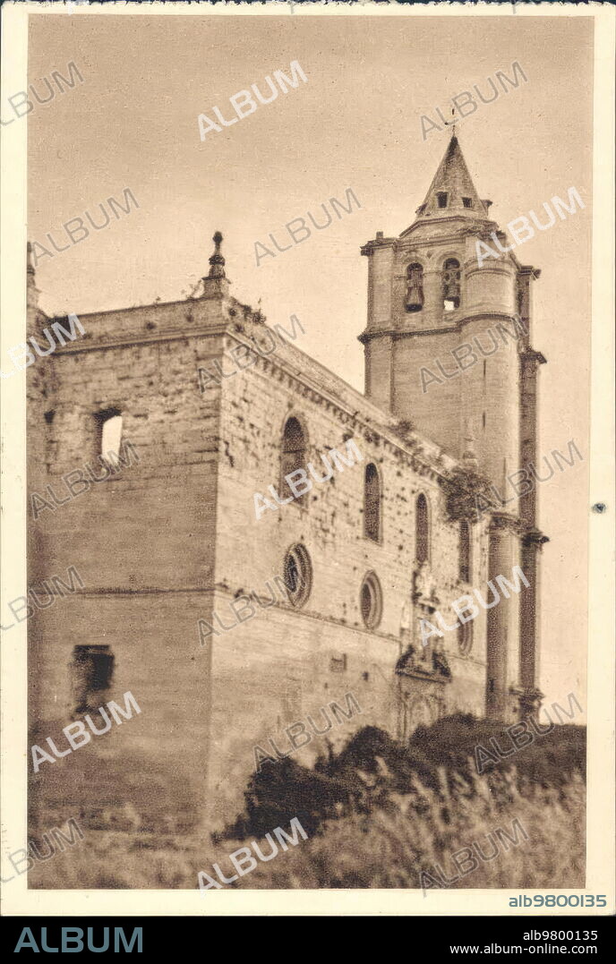 1930. Antigua iglesia abacial de santa María de la Mota.