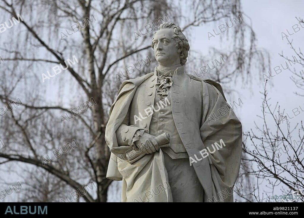 A statue to Goethe in Berlin which done by the artist and sculptor Fritz Schaper (d.1919) . Berlin; Germany; Europe.