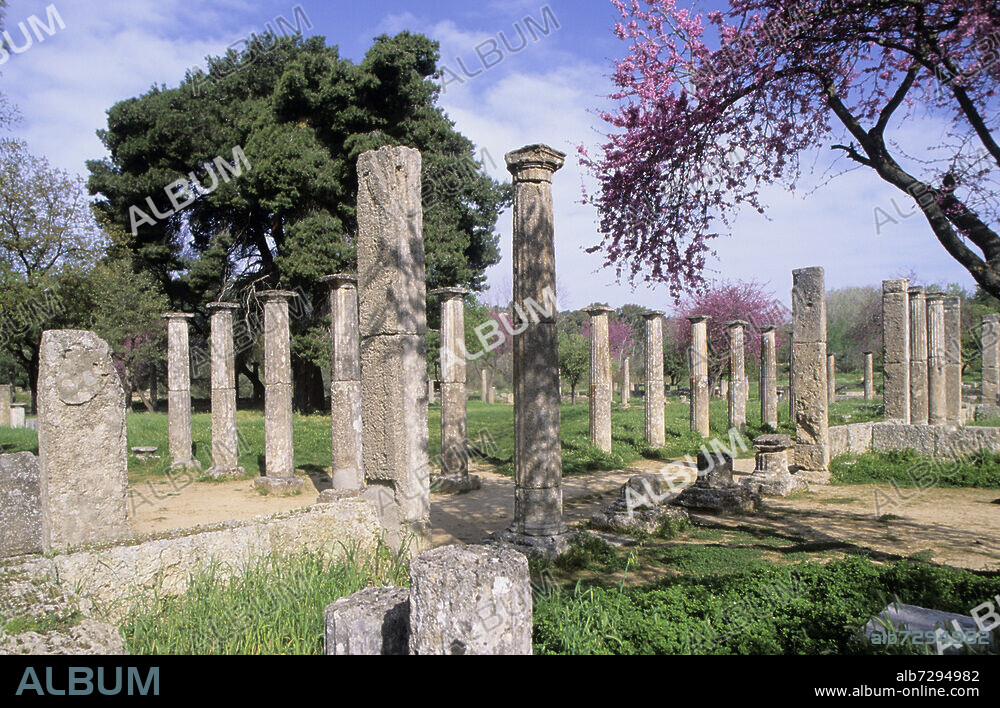Palestre, Ruines antiques, Olympie, Péloponnèse, Gréce.
