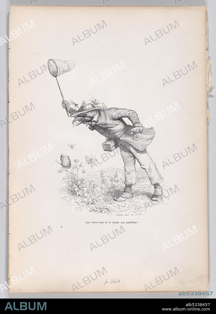 ANDREW BEST LELOIR. What do you say about the butterfly hunt? from Scenes from the Private and Public Life of Animals, ca. 1837-47.