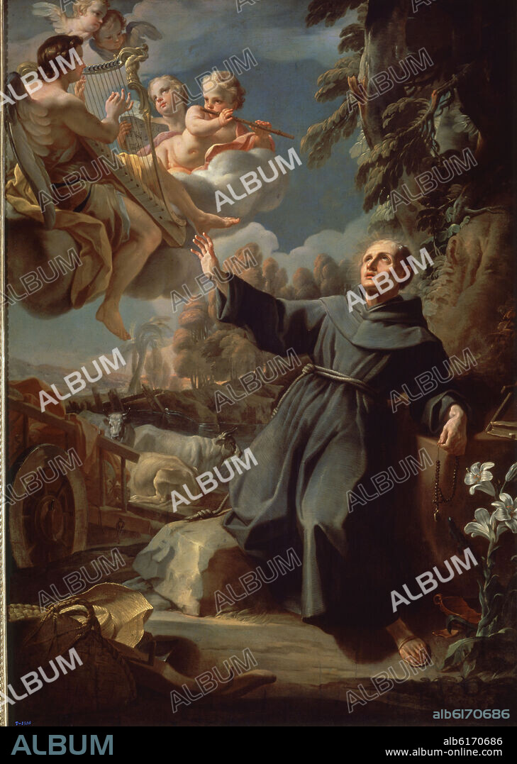 MARIANO SALVADOR MAELLA. VISION DE SAN SEBASTIAN DE APARICIO - HACIA 1789 - OLEO/LIENZO - 172 x 123 cm - NP 2484.
