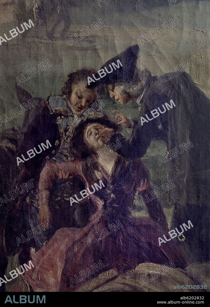 FRANCISCO DE GOYA. LA CAIDA DEL BURRO - DETALLE - 1786/7.