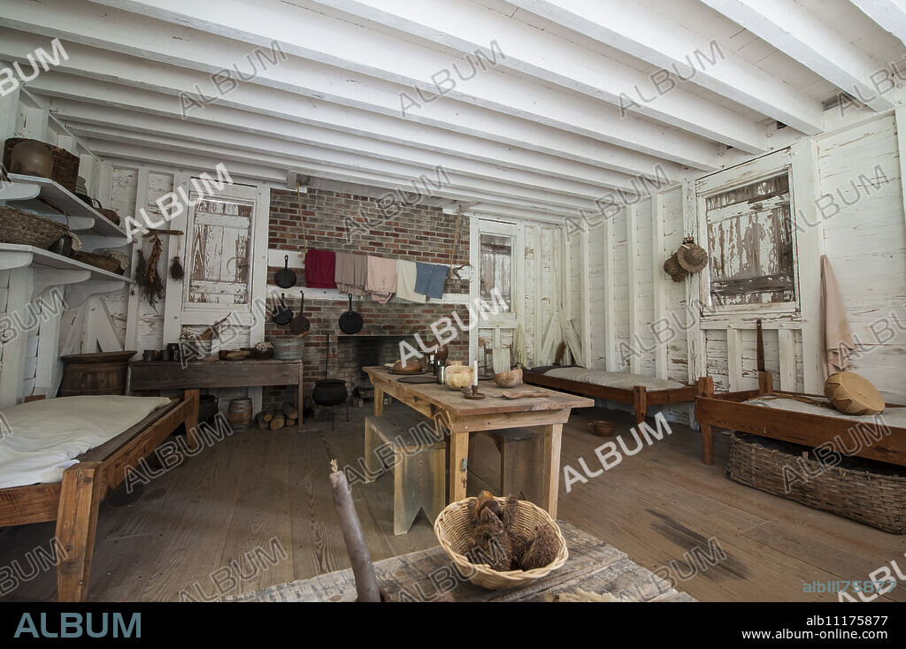 Slave quarters at the Somerset Place State Historic Plantation Site, Creswell, North Carolina, United States of America, North America.