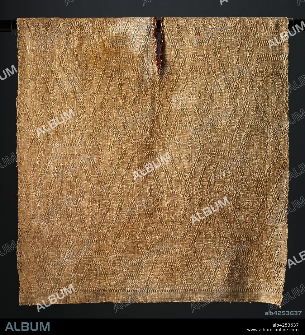 Tunic with Double-headed Serpents, 400-200 BC. Peru, South Coast, Ica Valley, Ocucaje site?, Paracas people (700 BC - AD 1). Cotton; gauze; overall: 136.5 x 65.4 cm (53 3/4 x 25 3/4 in.).