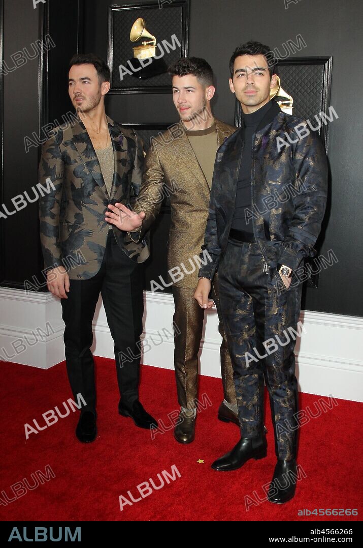 26 January 2020 - Los Angeles, California - Kevin Jonas, Nick Jonas, Joe Jonas, Jonas Brothers. 62nd Annual GRAMMY Awards held at Staples Center. 26/01/2020
