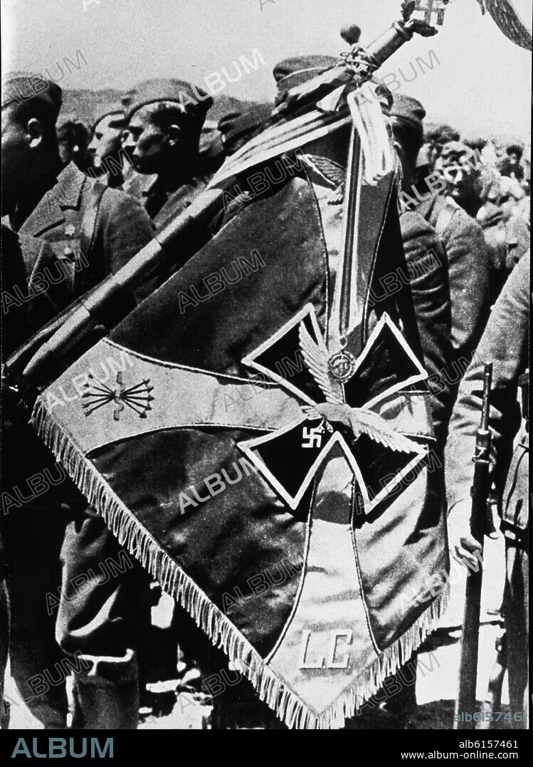 BANDERA Y ENSENA DE LA LEGION CONDOR ALEMANA.