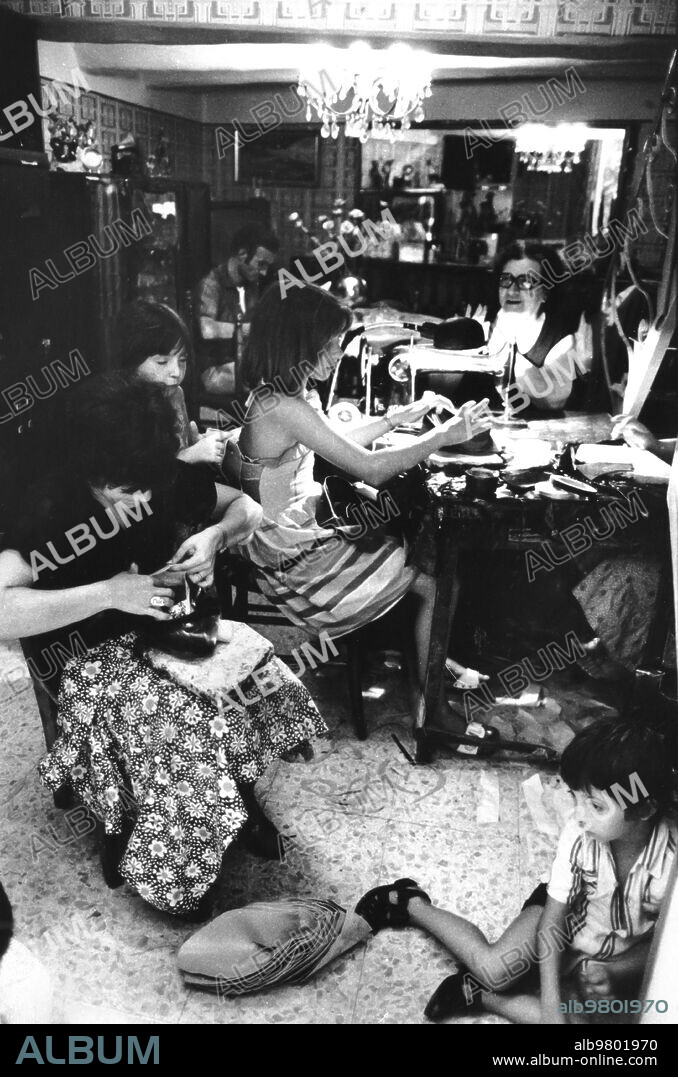 Domestic shoe manufacturing, naples, italy, 70's.