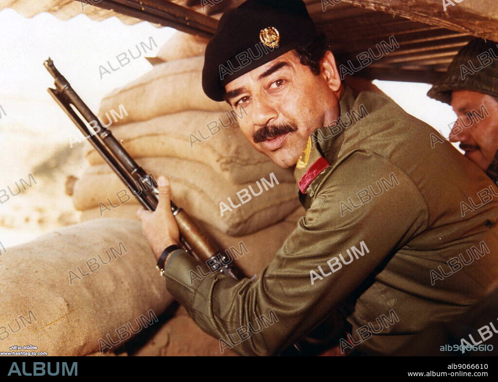 Photograph of Saddam Hussein (1937-2006) fifth President of Iraq. Dated 20th Century.
