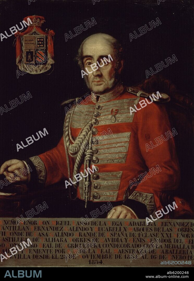 RETRATO DEL EXCMO SEÑOR DON MIGUEL LASSO DE LA VEGA - SIGLO XIX.