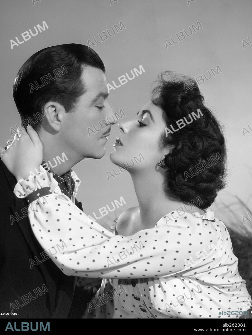 ELIZABETH TAYLOR and ROBERT TAYLOR in CONSPIRATOR, 1949, directed by VICTOR SAVILLE. Copyright M.G.M.