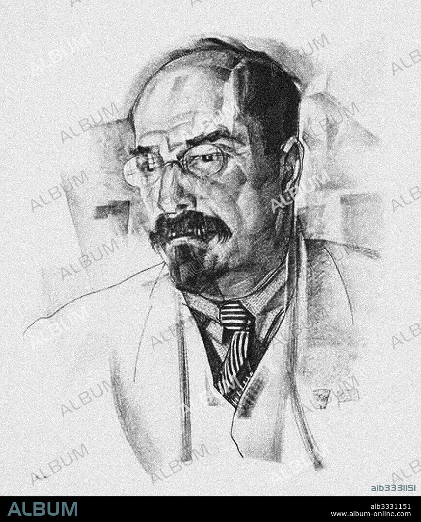 YURI PAVLOVICH ANNENKOV. Portrait of the People's Commissar of culture and education Anatoly Lunacharsky (1875-1933).