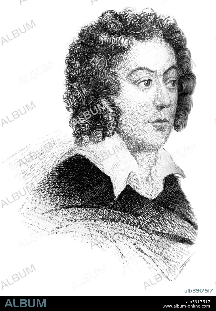 Henry Purcell, 17th century English Baroque composer, (c1850). Purcell (c1659-1695) produced a wide variety of music including some 250 songs, operas, anthems, services and incidental music. He is regarded as one of the greatest British composers. Taken from the book Old England's Worthies. (London, c1850).