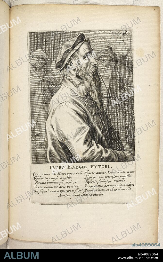 HENRIK HONDIUS. Pieter Bruegel. Pictorum aliquot celebrium, prÃ¦cipueÌ GermaniÃ¦ Inferioris, effigies. [By H. Hondius, the Elder.]. Hagae-Comitis : 'ex officina Henrici Hondii, [1610?]. Plates, signed: H. H., derived from the collection originally compiled by Hieronymus Cock, with the verses of Dominicus Lampsonius, and enlarged by Hondius. Source: C.74.d.6.(2.) page 45.