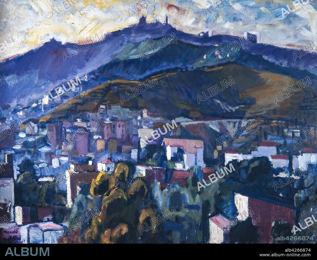 IGNASI MUNDO. Ignasi Mundó i Marcet / Vista del Tibidabo', siglo XX.