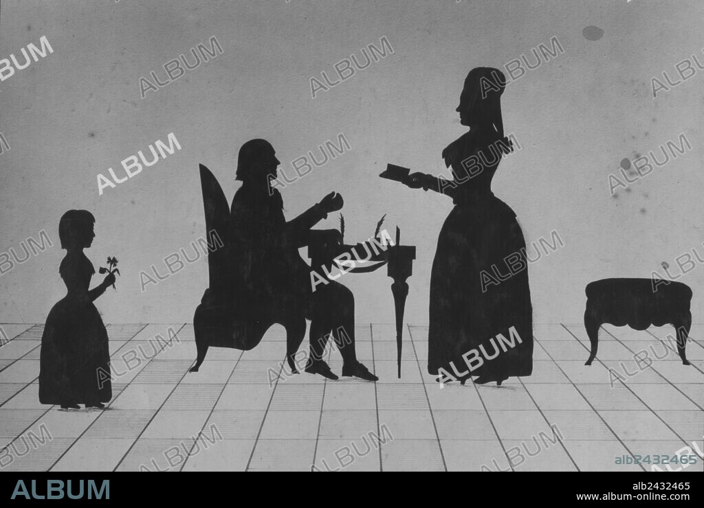 Roland, Madame Roland and their daughter Eudora, silhouettes, by Lavater required in 1935.