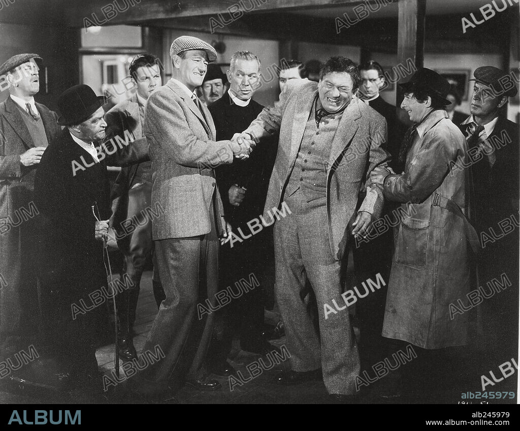 JOHN WAYNE and VICTOR McLAGLEN in THE QUIET MAN, 1952, directed by JOHN FORD. Copyright REPUBLIC PICTURES.