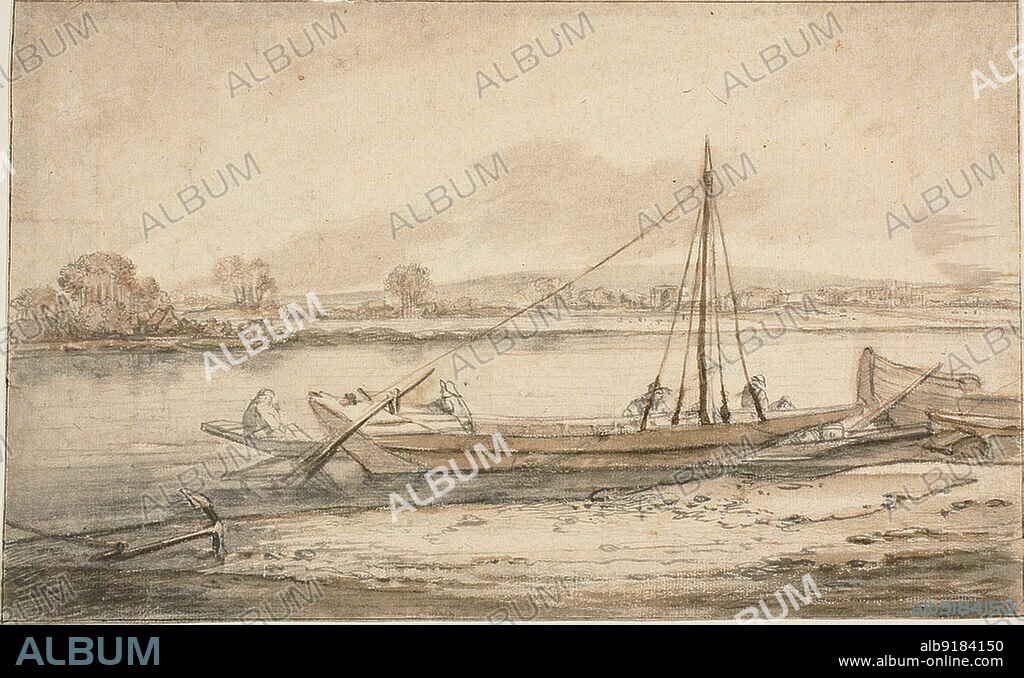 River Scene, n.d. Attributed to Abraham de Verwer.