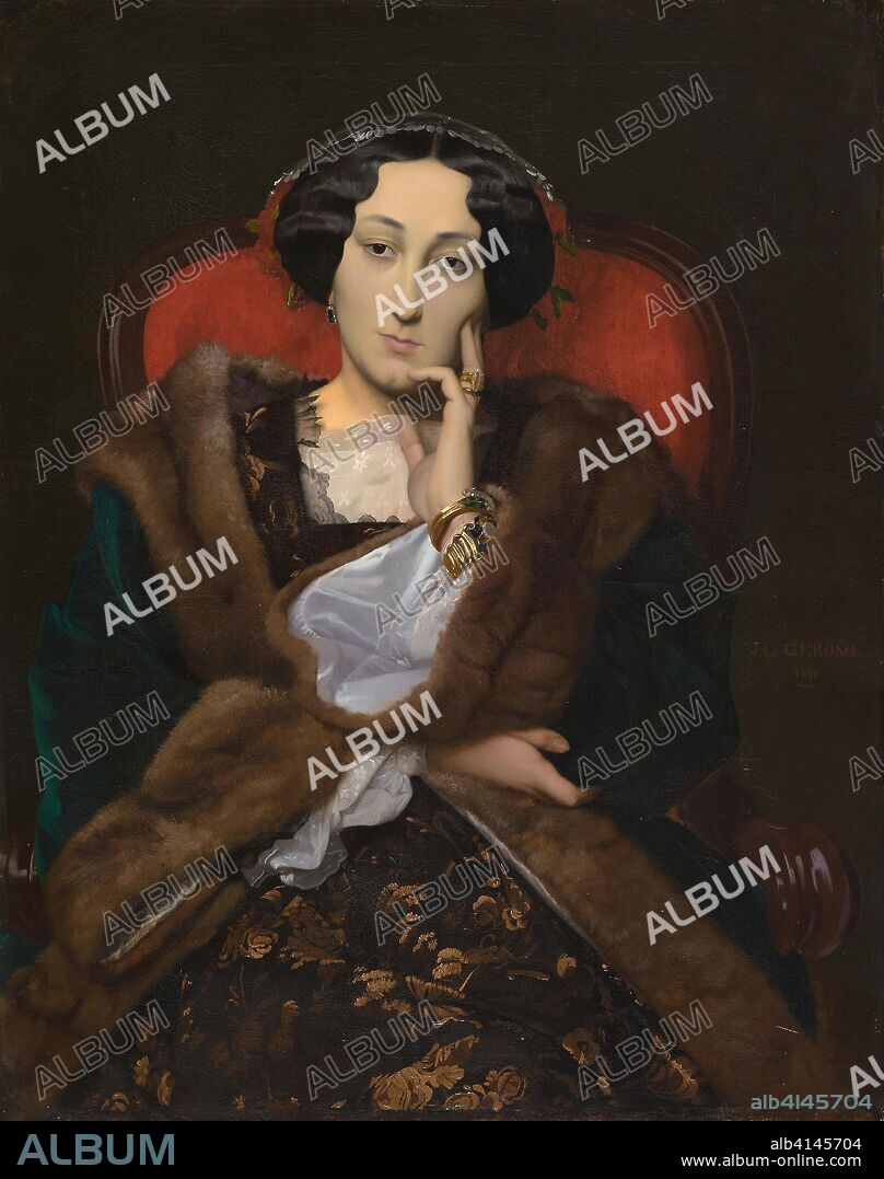 Portrait of a Woman. Jean Léon Gérôme; French, 1824-1904. Date: 1851. Dimensions: 92.6 × 73.7 cm (36 1/2 × 29 in.). Oil on canvas. Origin: France.
