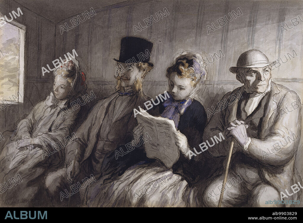 HONORÉ DAUMIER. The First Class Carriage, 1864.