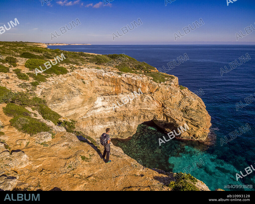 S´Olla des Bastons, Natural area of special interest (ANEI) between Cap Salines and Cala Marmols, Santanyi, Mallorca, balearic islands, spain, europe.