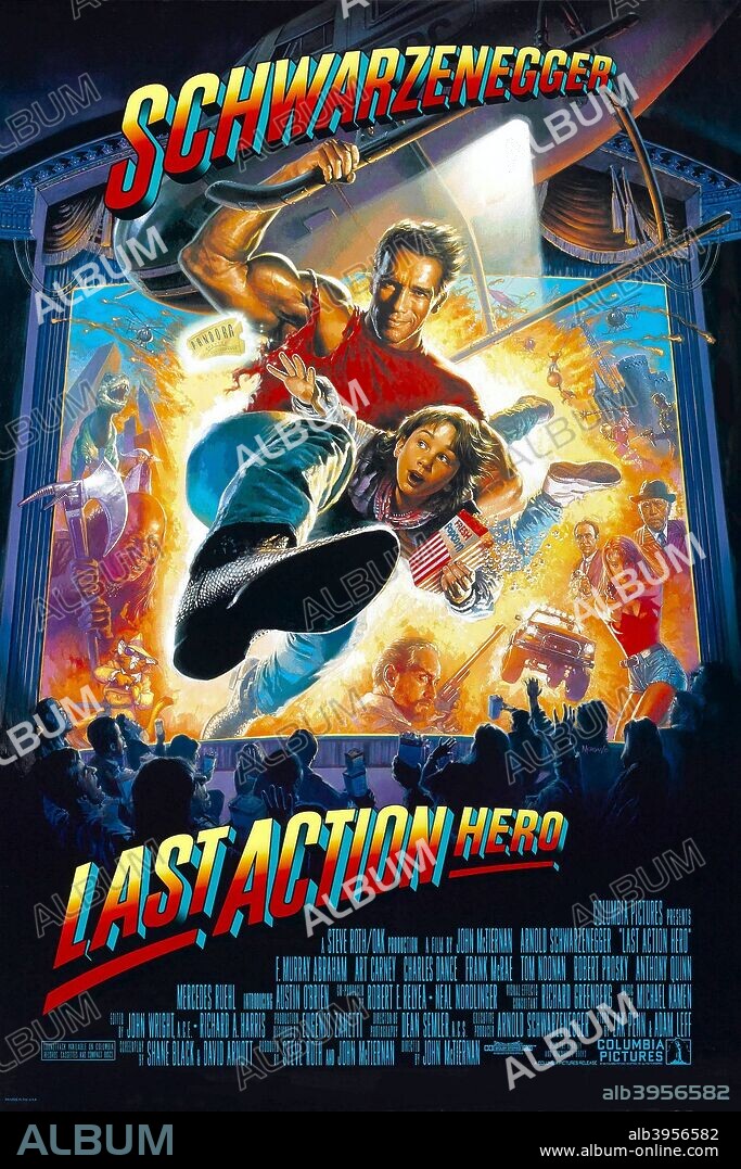 Poster de EL ÚLTIMO GRAN HÉROE, 1993 (LAST ACTION HERO), dirigida por JOHN MCTIERNAN. Copyright COLUMBIA PICTURES.