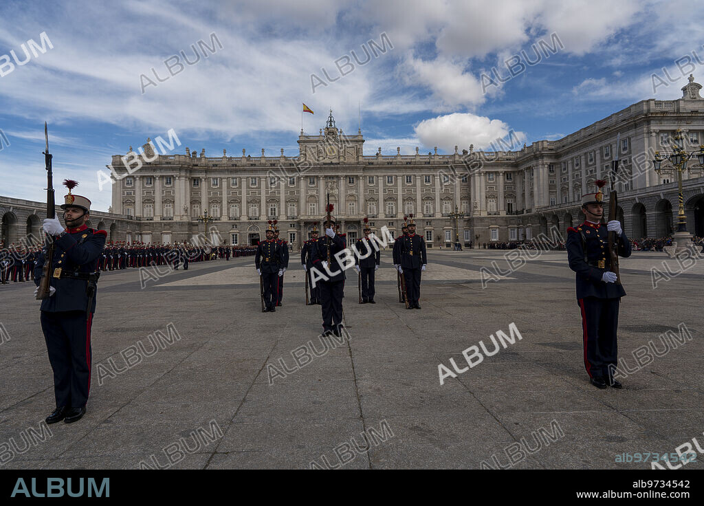 Madrid, 04/03/2020. Reportaje sobre el cambio de la Guardia Real en el Palacio Real. Cuartel de S.M. la Reina, en el Pardo. Foto: Matías Nieto. ARCHDC.