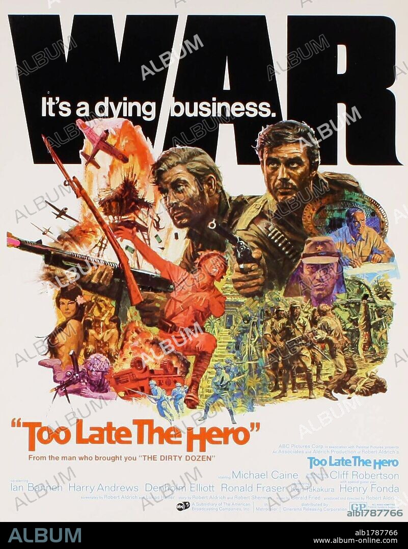 Poster of TOO LATE THE HERO, 1970, directed by ROBERT ALDRICH. Copyright ABC PICTURES CORP.