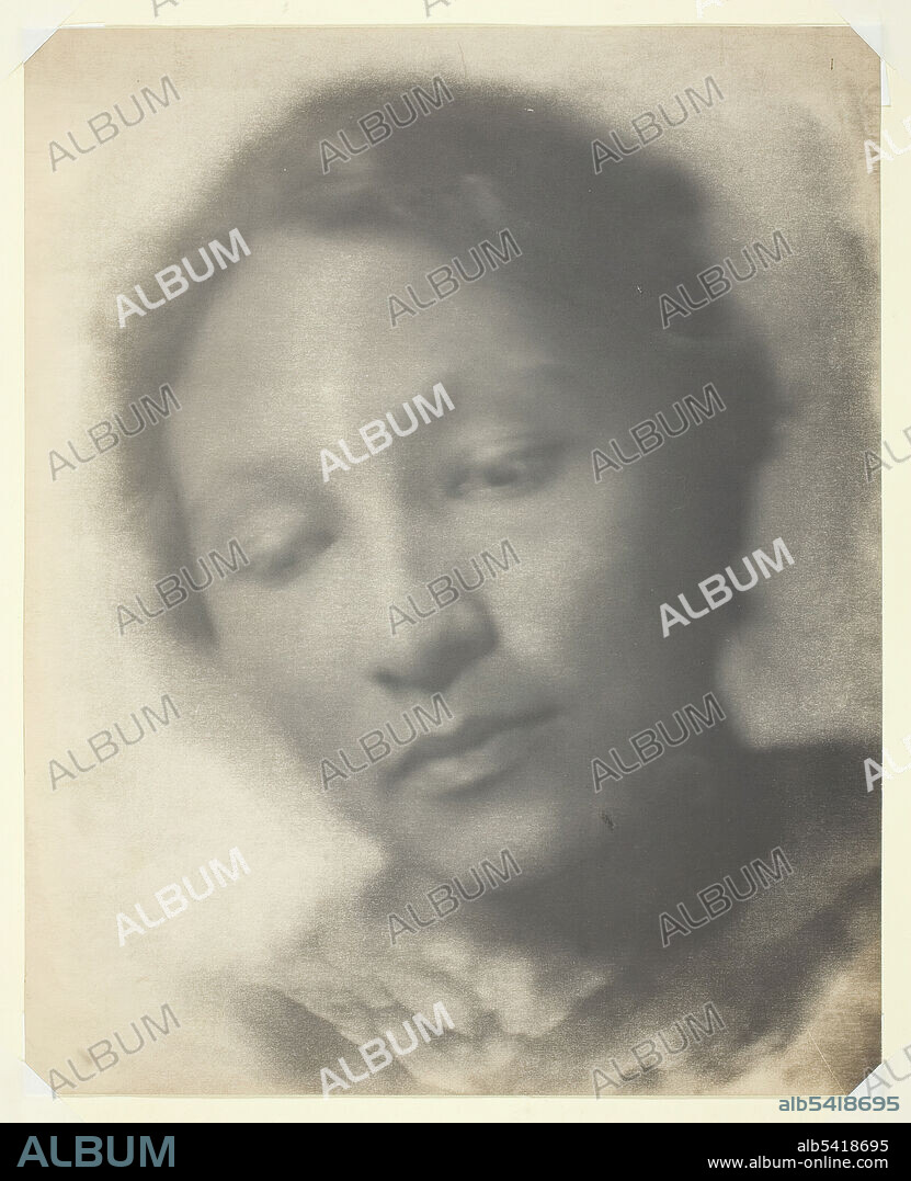 JOSEPH TURNER KEILEY. Asia (Zit-kala-za), c. 1900. [Portrait of Zitkala-za, a Yankton Dakota woman  (also known as Gertrude Simmons Bonnin). who was a librettist, writer, editor, translator, musician, educator, and political activist]. Glycerine developed platinum print.