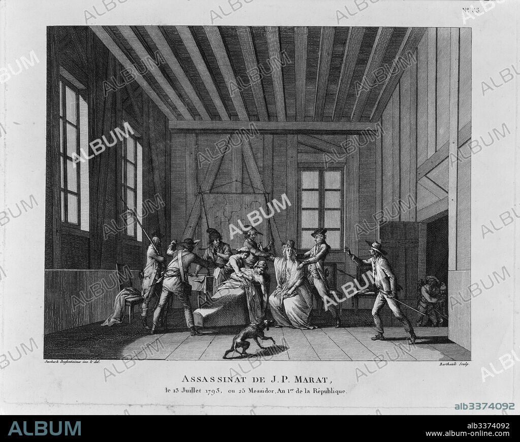 PIERRE GABRIEL BERTHAULT. The Assassination of Jean-Paul Marat.