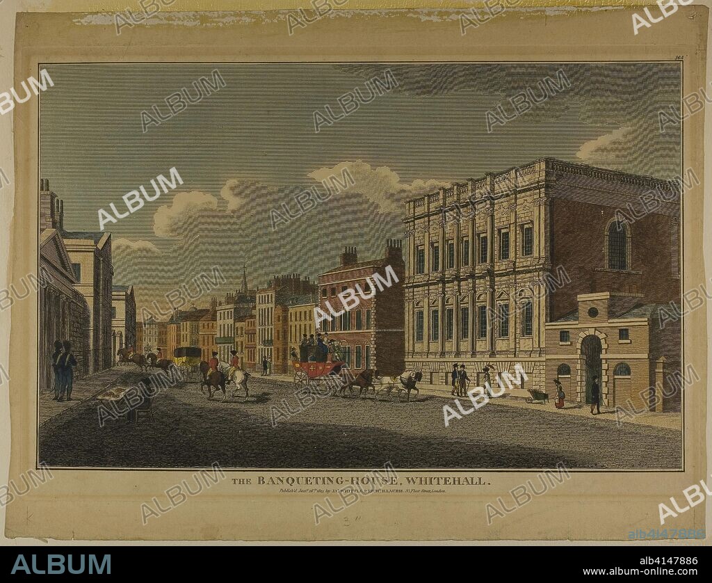 The Banqueting House, Whitehall. Richard Holmes Laurie; English, 1776/77-1858. Date: 1815. Dimensions: . Hand-colored aquatint on paper. Origin: England.