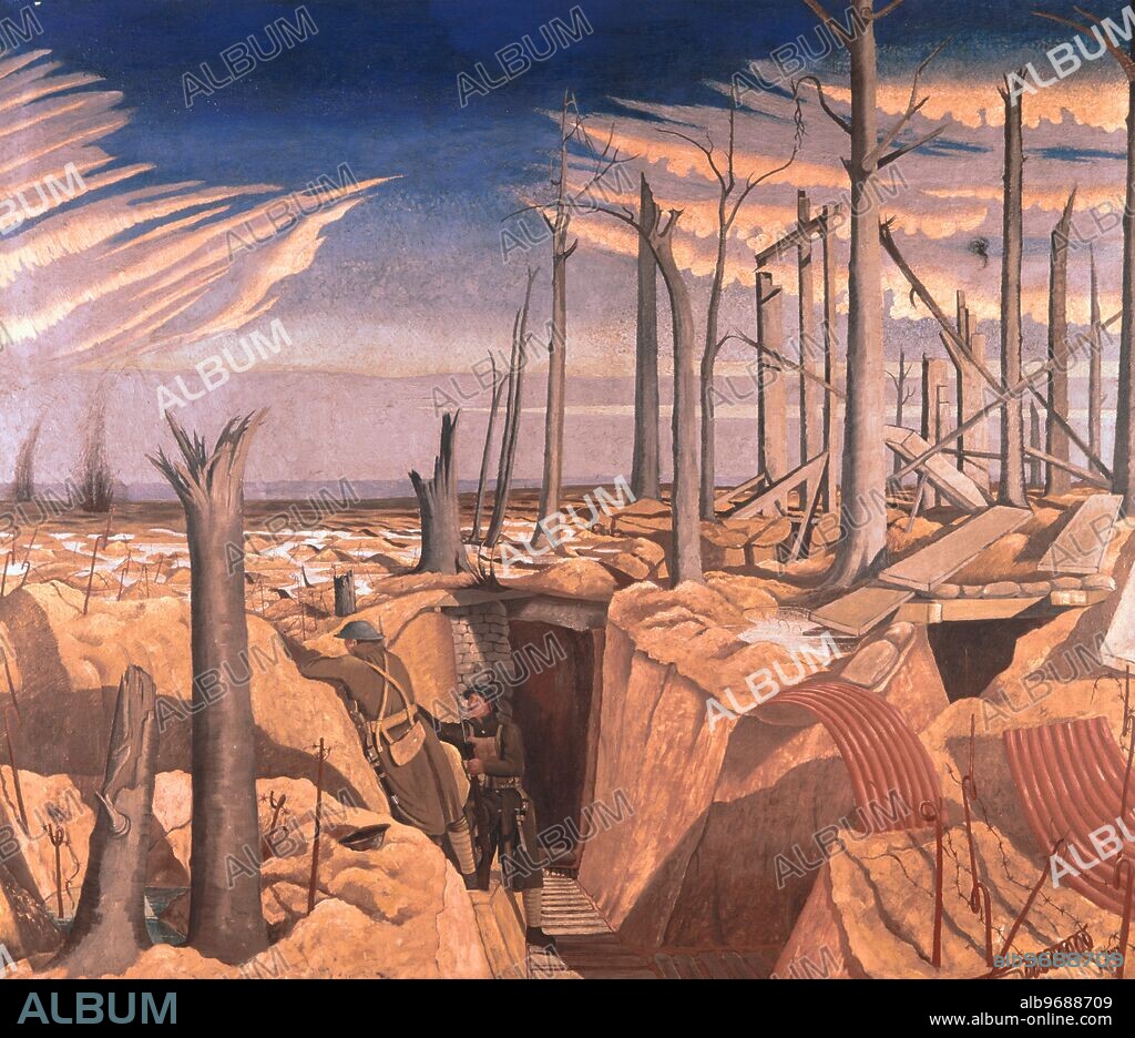 Oppy Wood (1917). by Nash, John Northcote (1893-1977). in the Imperial War Museum London. It was in readiness for the Third Battle of the Scarpe that the 11th East Lancashires (Accrington Pals) were moved to Arras as part of 94th Brigade, 31st Division. The battalion was fortunate only to be in support when 92nd Brigade made its unsuccessful attack against Oppy Wood and village on 3rd May. ©TopFoto.