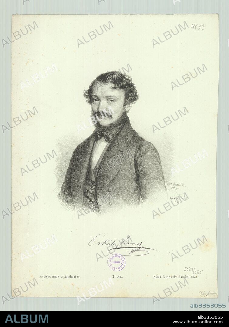 MIKLOS BARABAS. Portrait of Ferenc Erkel (1810-1893).