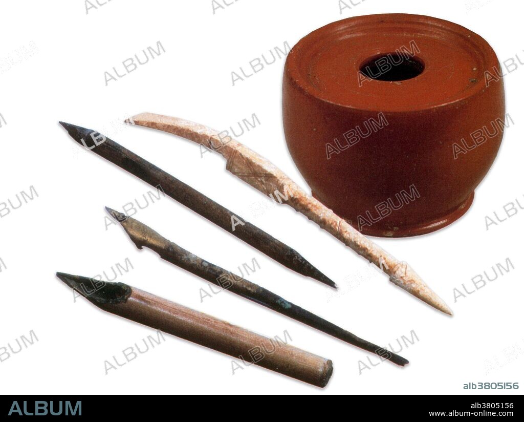 Roman writing implements.