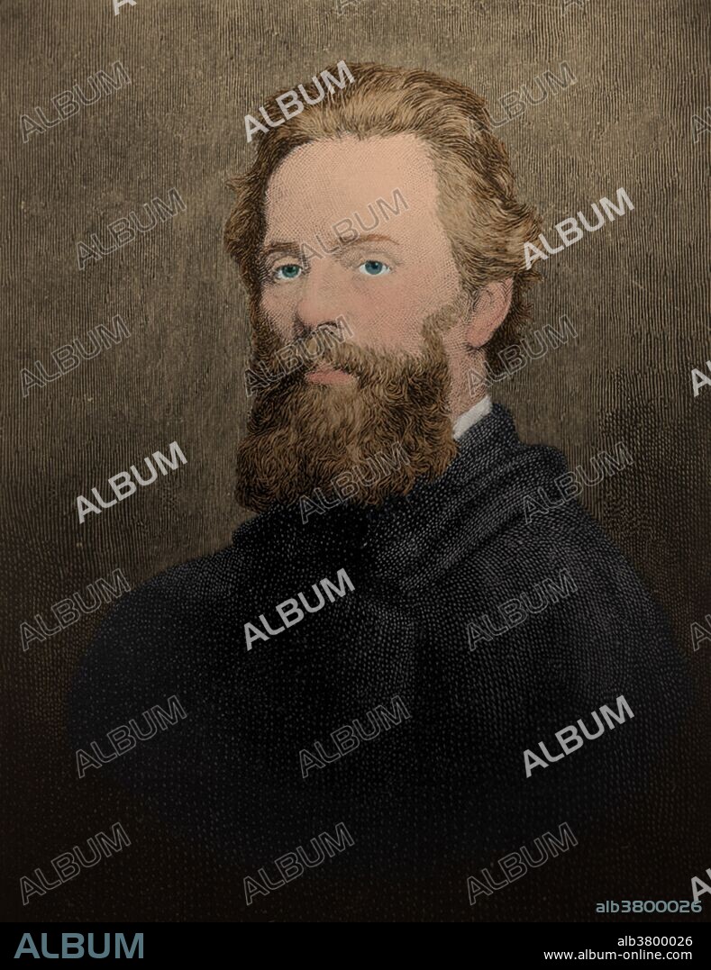 Portrait of Herman Melville (1819-1891), American novelist, short story writer, essayist and poet. He is best remembered for his novel Moby Dick.