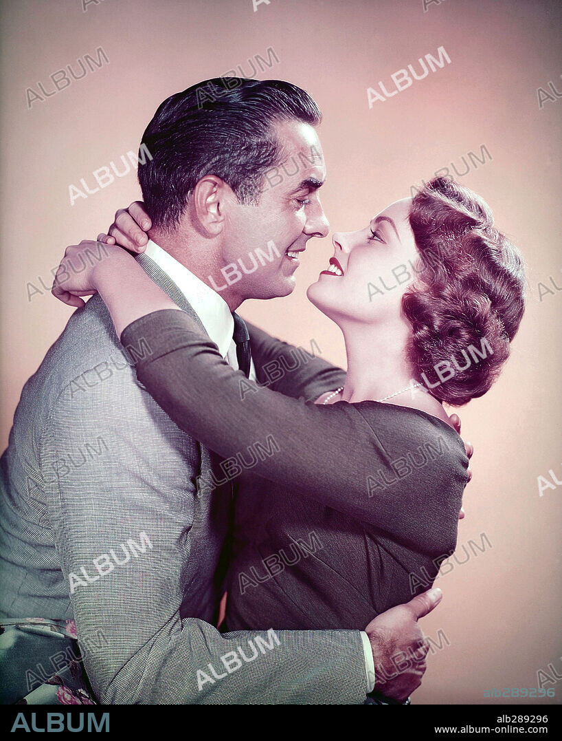 TYRONE POWER and VICTORIA SHAW in THE EDDY DUCHIN STORY, 1956, directed by GEORGE SIDNEY. Copyright COLUMBIA PICTURES.