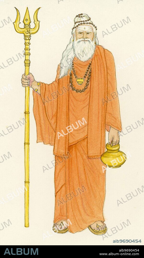 HAP-136897 : Artist Manivelu - saint - sadhu - swami - sannyasin - monk - devotion - meditation -.