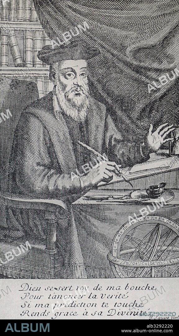Michel Nostradamus (1503-1556): French physician and astrologer: mono.