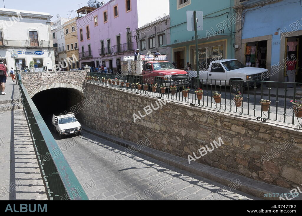 Famous tunnels of Guanajuato, a UNESCO World Heritage Site, Guanajuato State, Mexico, North America.