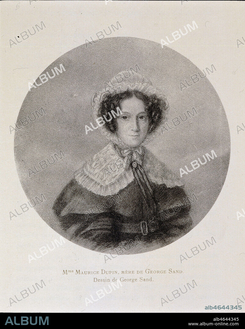 Portrait de Sophie-Victoire Delaborde-Dupin (1773-1837), mère de George Sand (1804-1876) vers 1810.