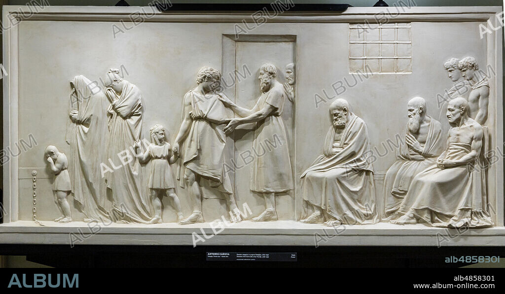 "Socrates bidding Farewell to his Family", 1787-90, by Antonio Canova (1757 - 1822), plaster.