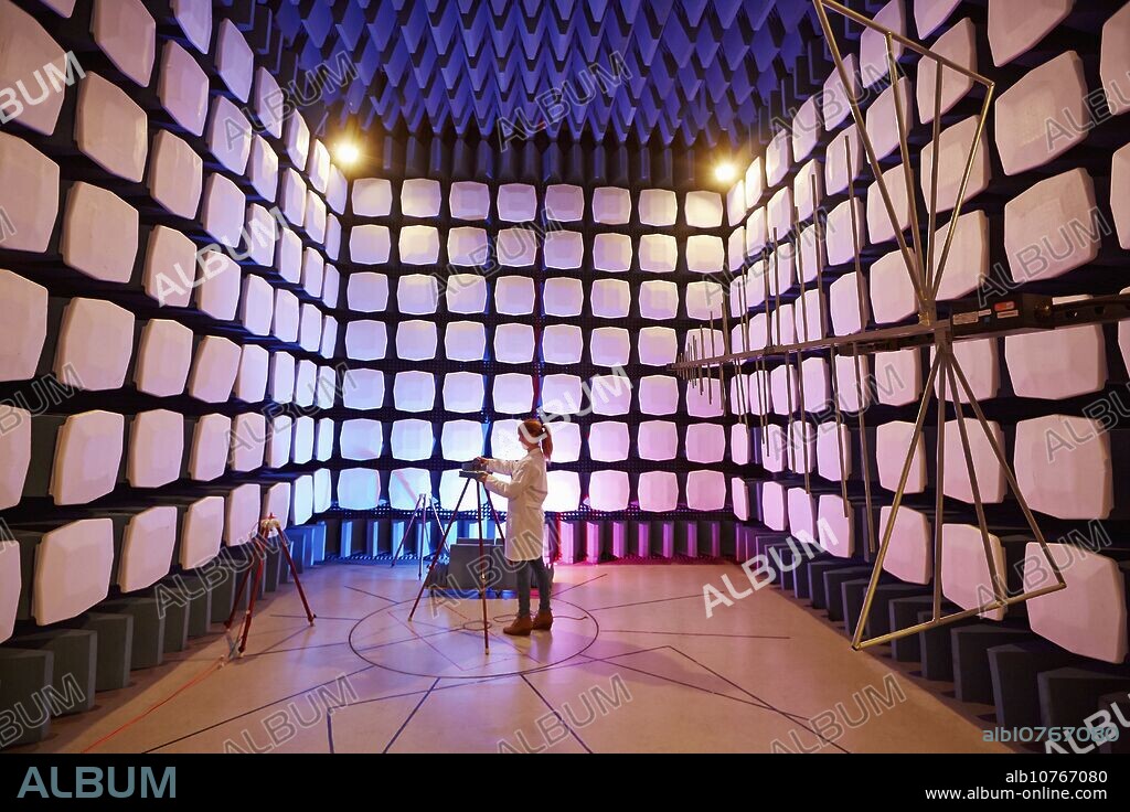 Anechoic chamber. EMC & Telecom Lab. Certification of Low Voltage Electrical & Electronic Products. Technological Services to Industry. Tecnalia Research & innovation, Bizkaia, Basque Country, Spain.
