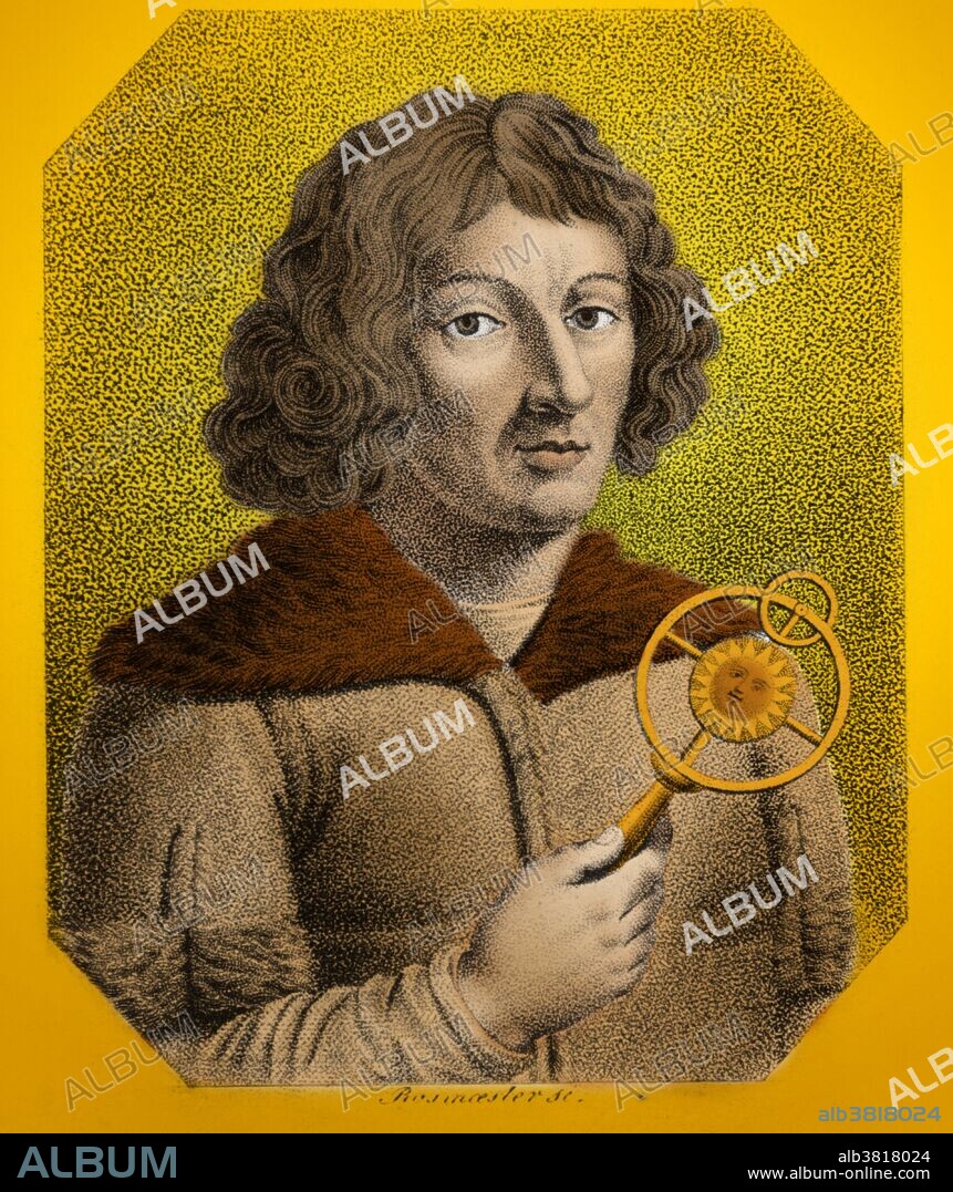 Nicolaus Copernicus (February 19, 1473 - May 24, 1543) was a Polish Renaissance mathematician and astronomer who formulated a model of the universe that placed the Sun rather than the Earth at the center of the universe. This system contrasted with the thousand year old Earth-centered Ptolemaic system to which the Roman Catholic church held. He feared persecution and delayed publication of this model in his book De revolutionibus orbium coelestium (On the Revolutions of the Celestial Spheres). The book was banned by the Roman Catholic church from 1616 until 1835. Copernicus was a polyglot and polymath who obtained a doctorate in canon law and also practiced as a physician, classics scholar, translator, governor, diplomat, and economist. Toward the close of 1542, Copernicus was seized with apoplexy and paralysis. Legend has it that he was presented with the final printed pages of his De revolutionibus orbium coelestium on the very day that he died, allowing him to take farewell of his life's work. He is reputed to have awoken from a stroke-induced coma, looked at his book, and then died peacefully, at the age of 70, in 1543.