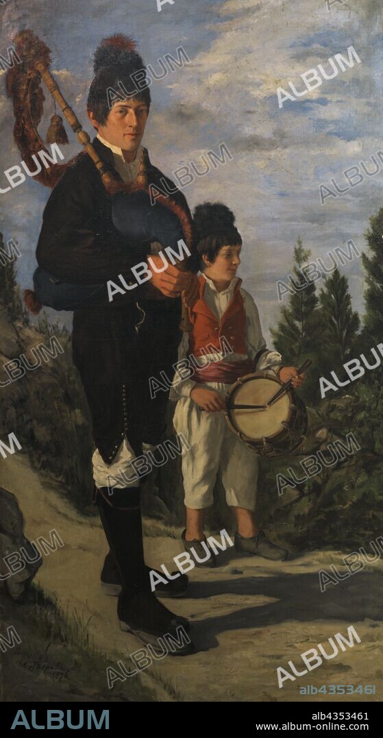 Antonio Jaspe Moscoso (1856-1887). Pintor español. El gaitero, 1876. Museo de Bellas Artes. La Coruña. Galicia. España.