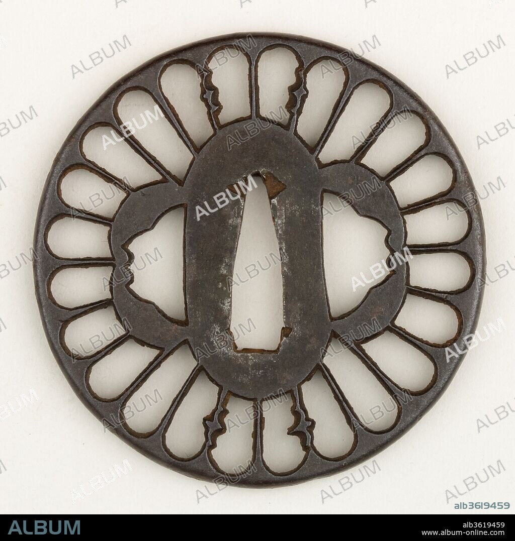 Sword Guard (Tsuba). Culture: Japanese. Dimensions: Diam. 2 3/4 in. (7 cm).. Date: 18th century.