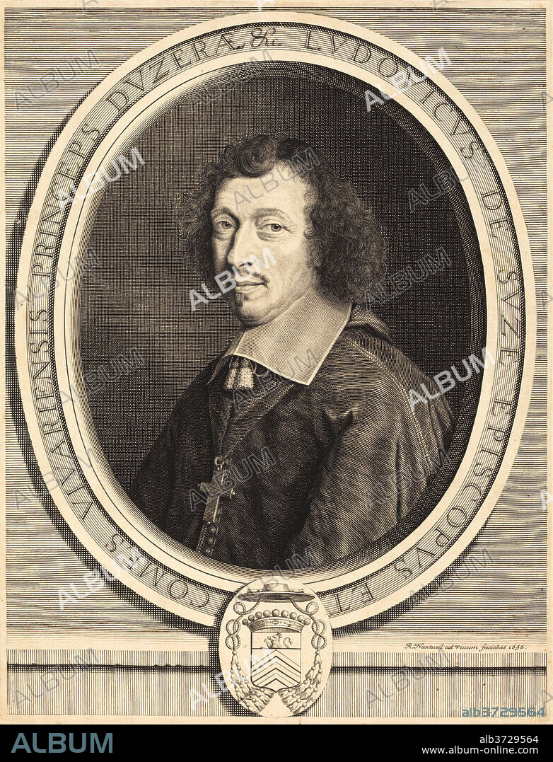ROBERT NANTEUIL. Louis-Francois de La Baume de Suze. Medium: engraving.
