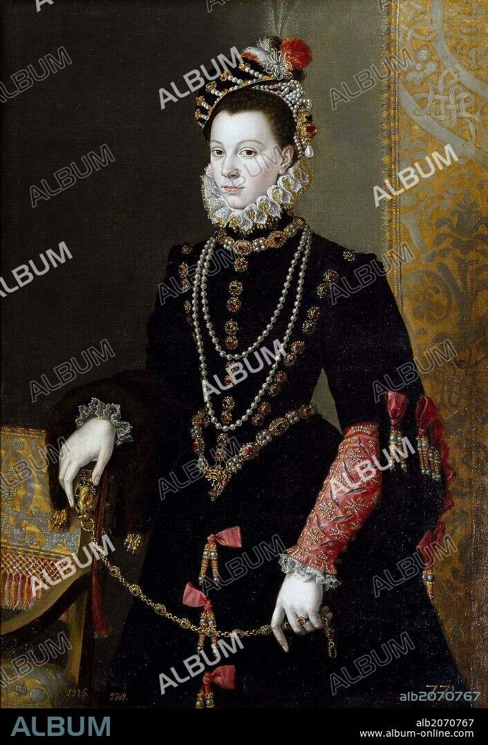 Juan Pantoja de la Cruz / 'La reina Isabel de Valois, tercera esposa de Felipe II', Hacia 1605, Escuela Española, Óleo sobre Lienzo, 120,1 cm x 84 cm, P01030.