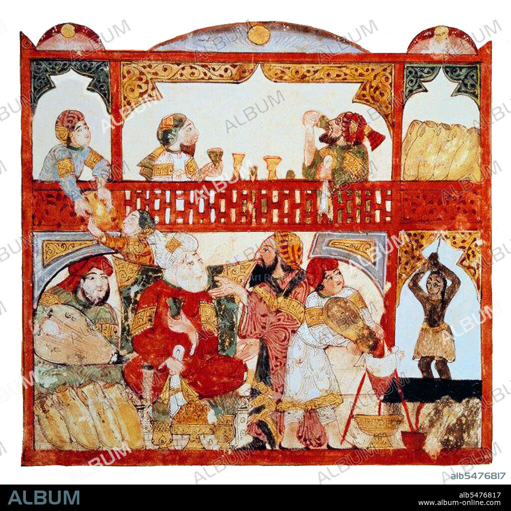 Yahya ibn Mahmod al-Wasiti was a 13th-century Arab Islamic artist. Al-Wasiti was born in Wasit in southern Iraq. He was noted for his illustrations of the Maqam of al-Hariri. Maqama (literally 'assemblies') are an (originally) Arabic literary genre of rhymed prose with intervals of poetry in which rhetorical extravagance is conspicuous. The 10th century author Badi' al-Zaman al-Hamadhani is said to have invented the form, which was extended by al-Hariri of Basra in the next century. Both authors' maqamat center on trickster figures whose wanderings and exploits in speaking to assemblies of the powerful are conveyed by a narrator. Manuscripts of al-Hariri's Maqamat, anecdotes of a roguish wanderer Abu Zayd from Saruj, were frequently illustrated with miniatures.