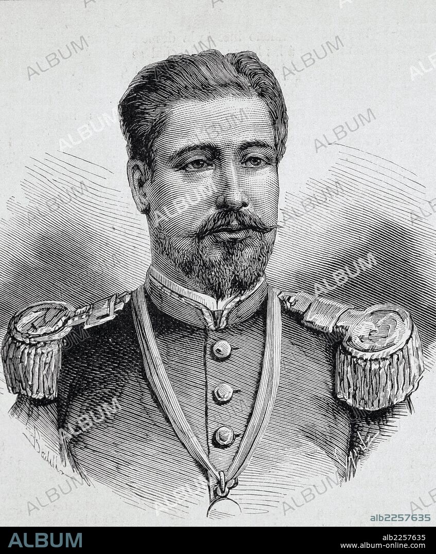 DAZA , HILARION  MILITAR Y POLITICO BOLIVIANO . 1840 - 1894 GRABADO RETRATO  ILUSTRACION ESPAÑOLA Y AMERICANA.